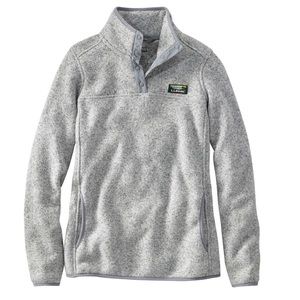 L.L.Bean Sweater Fleece Pullover in Pewter gray S